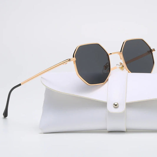 Mika | Polygonale Metall Sonnenbrille
