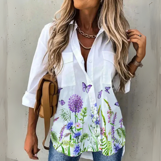 Noa | Entspannte Blumenbluse