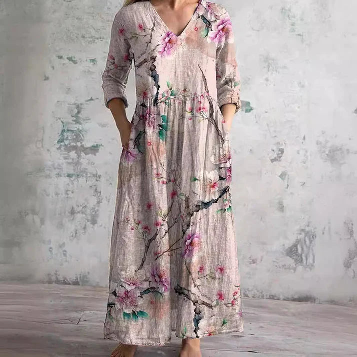 Roya – Blumenprint-Kleid für elegante Leichtigkeit