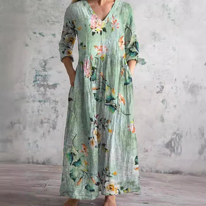 Roya – Blumenprint-Kleid für elegante Leichtigkeit