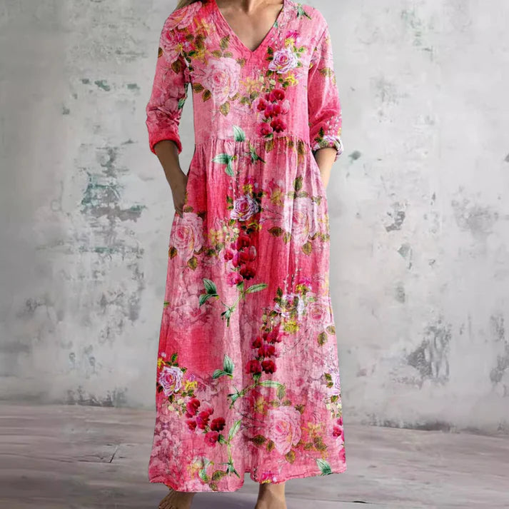Roya – Blumenprint-Kleid für elegante Leichtigkeit