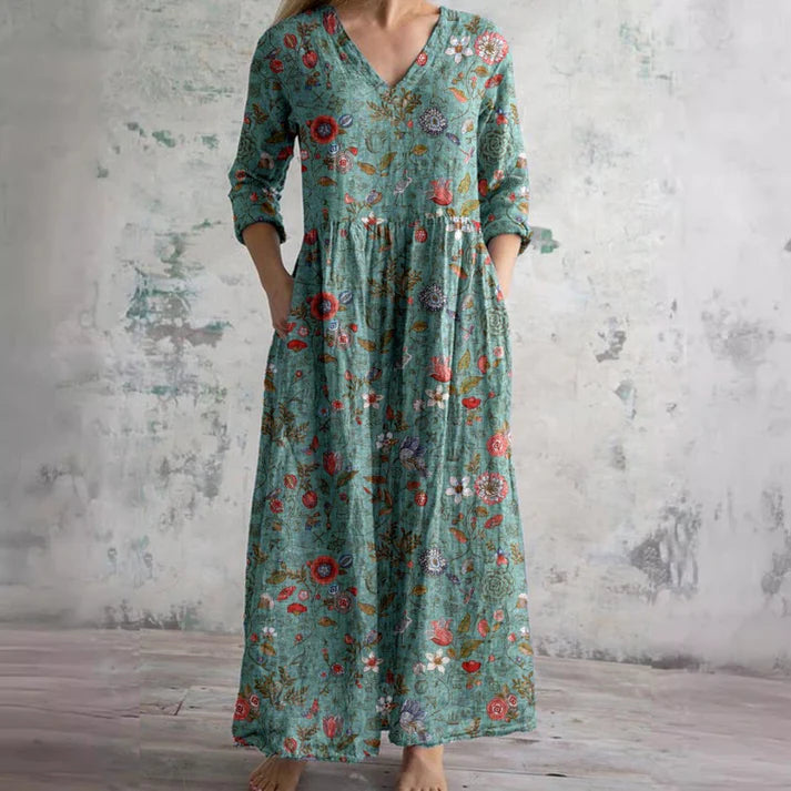 Roya – Blumenprint-Kleid für elegante Leichtigkeit