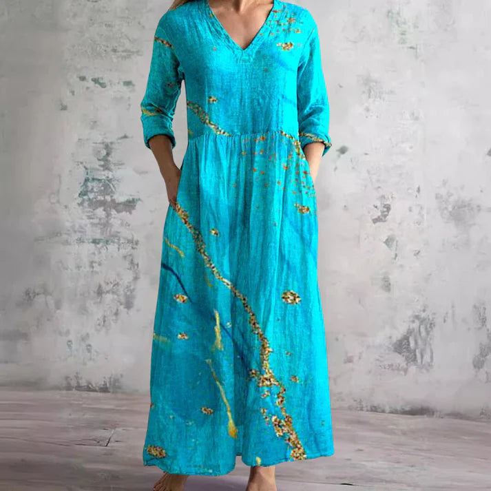 Roya – Blumenprint-Kleid für elegante Leichtigkeit