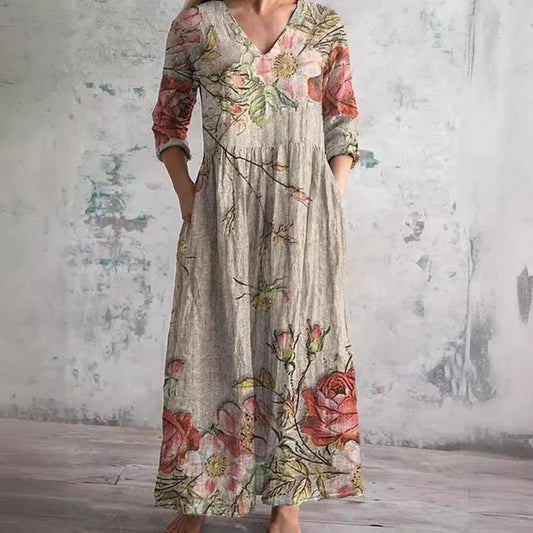 Roya – Blumenprint-Kleid für elegante Leichtigkeit