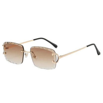 Savio | Rechteckige Sonnenbrille Randlos