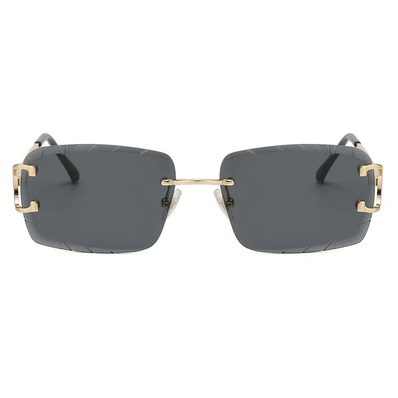 Savio | Rechteckige Sonnenbrille Randlos