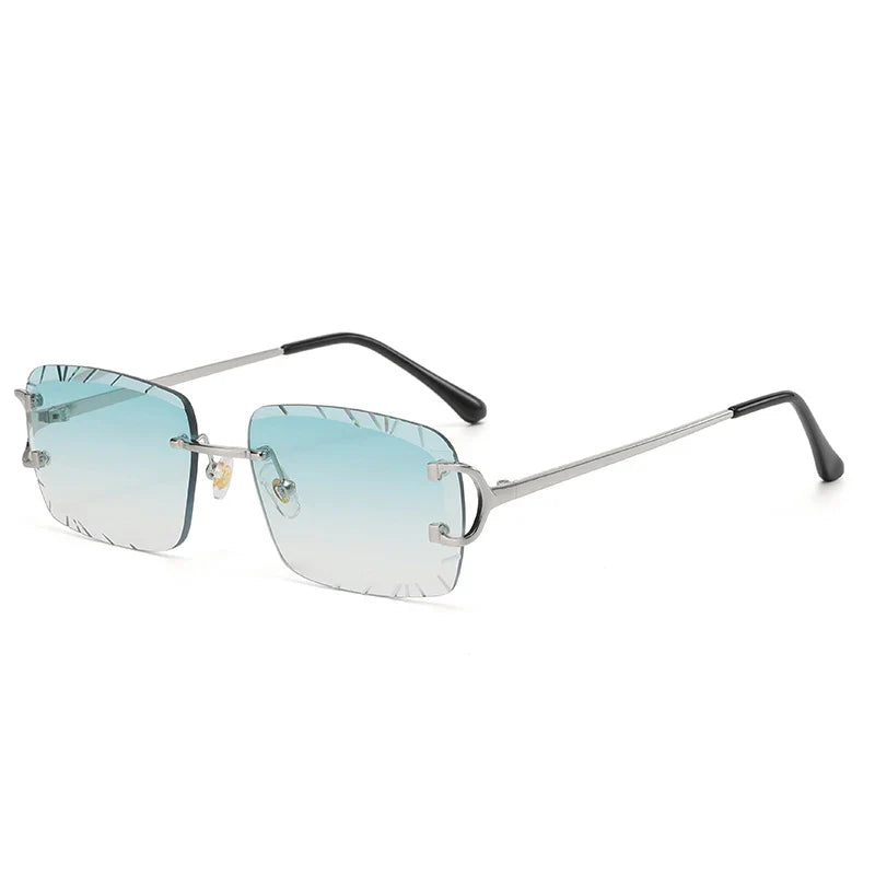 Savio | Rechteckige Sonnenbrille Randlos