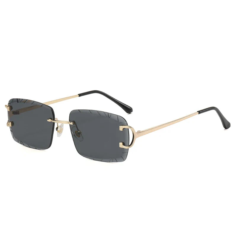 Savio | Rechteckige Sonnenbrille Randlos