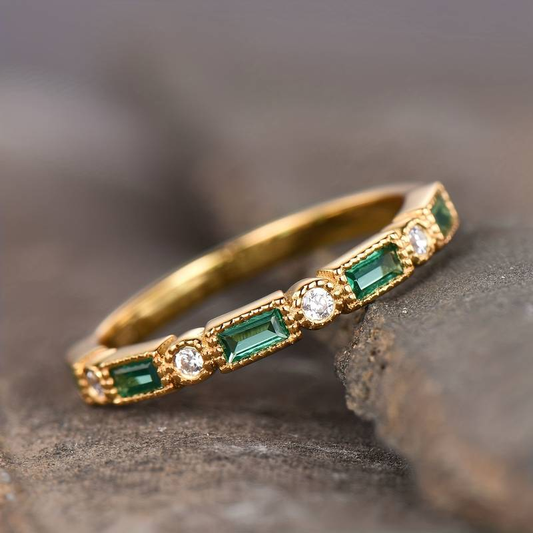 Solène | Vintage-Ring mit grünem Zirkonia