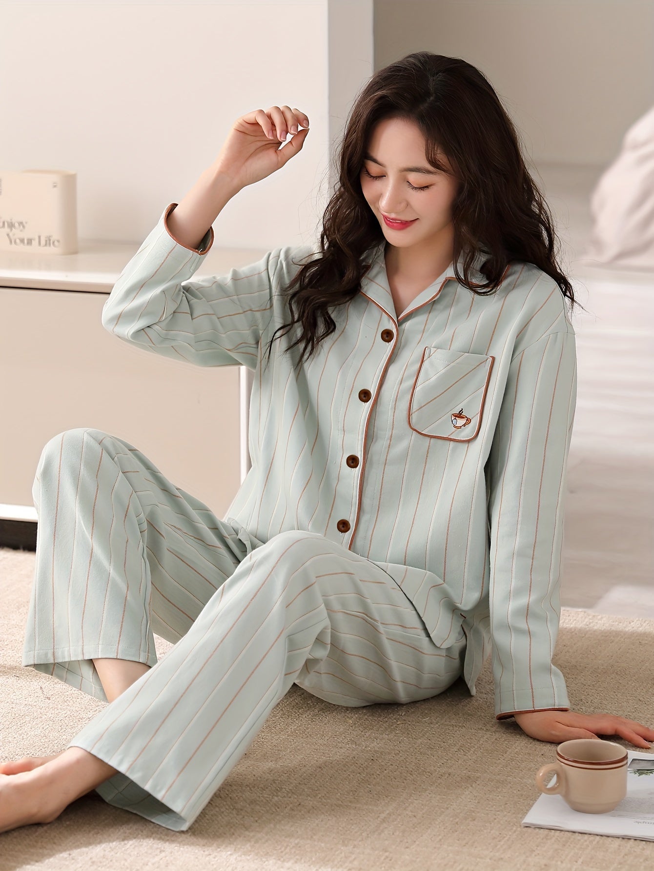 Sophie | Gestreiftes Pyjama-Set für Paare