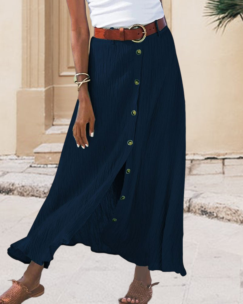 Syndy | Eleganter Fliessender Knopfrock