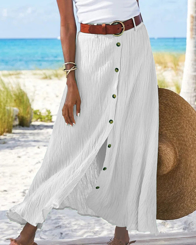 Syndy | Eleganter Fliessender Knopfrock