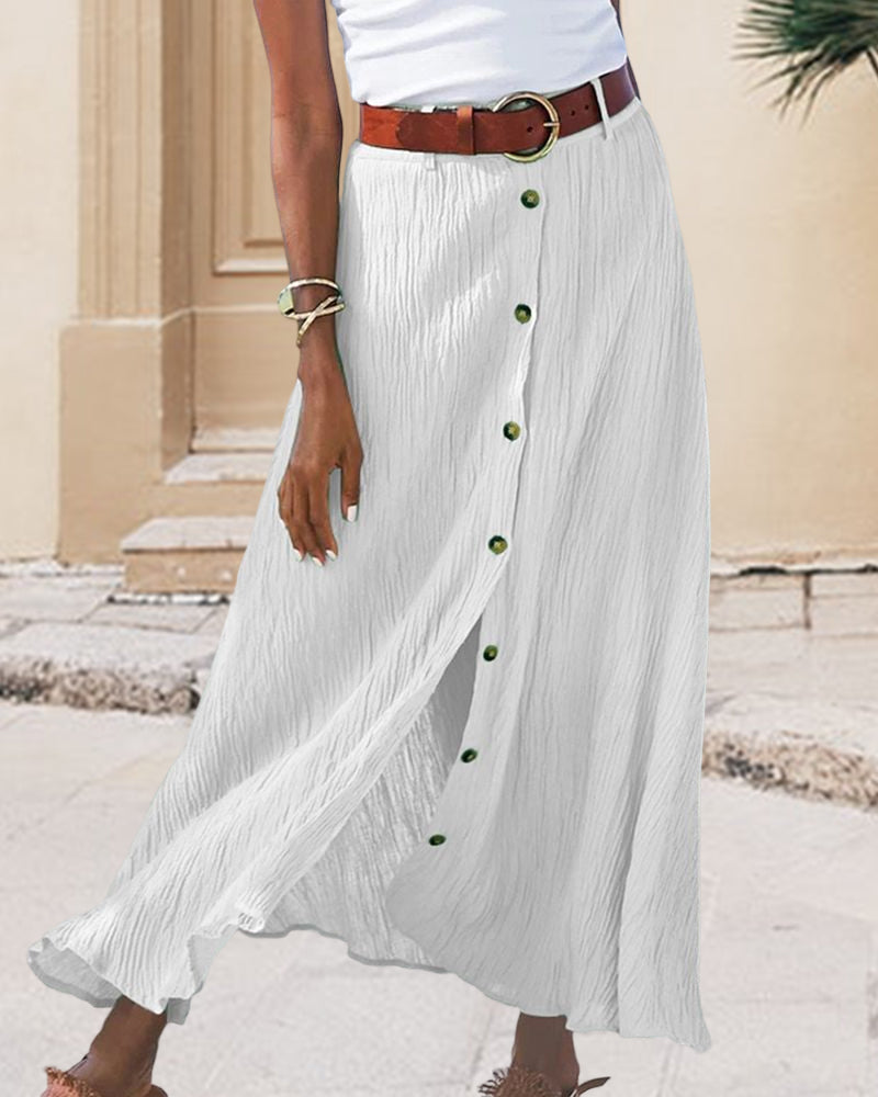 Syndy | Eleganter Fliessender Knopfrock