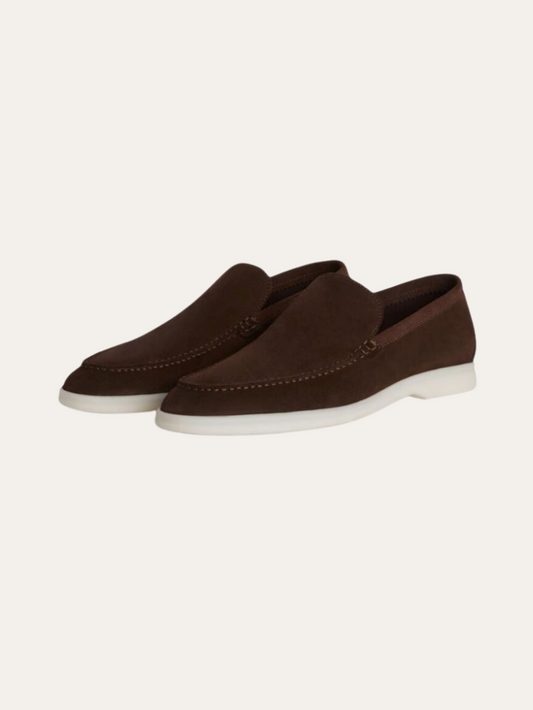 Veyron | Wildleder-Slipper – Dunkelbraun
