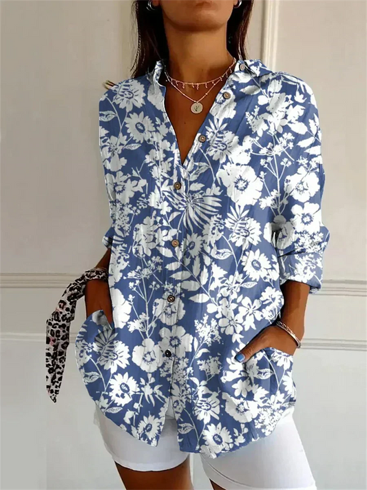 Vonna - Blusen mit rosem Muster