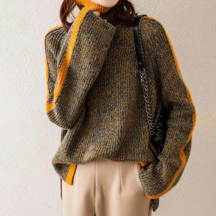 Zoé | Pullover mit rollkragen aus strick